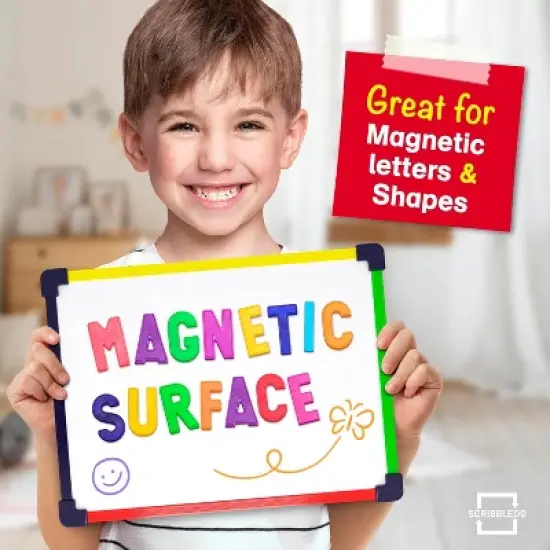 SCRIBBLEDO Magnetic Dry Erase Board 9"x12" Whiteboard 10-Pack with Erasers Small Portable Classroom & Office White Boards image {1}