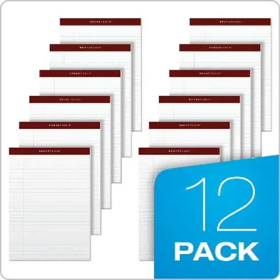 TOPS Docket Ruled Perforated Pads Legal/Wide 8 1/2 x 11 3/4 White 50 Sheets DZ 63960 image {6}