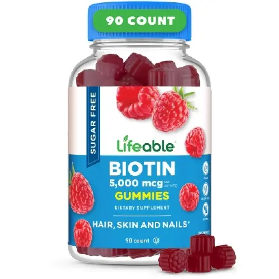 Lifeable - Sugar Free - Biotin 5,000mcg - Adult - 90 Gummies image {9}