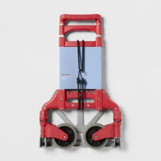 Folding Utility Cart - up&up&trade;: Aluminum Rolling Dolly with Wheels, Universal Storage, No Assembly Required, Red image {3}