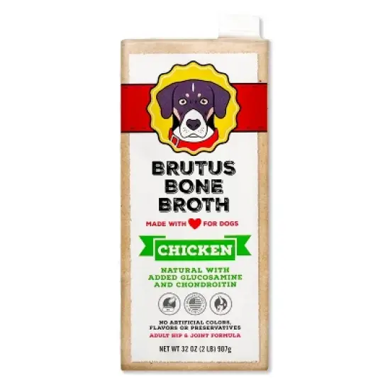 Brutus Bone Broth Hip & Joint Formula Wet Dog Food - Supplement - Chicken - 32oz image {8}