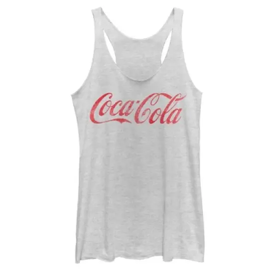 Women's Coca Cola Distressed Logo Racerback Tank Top image {2}