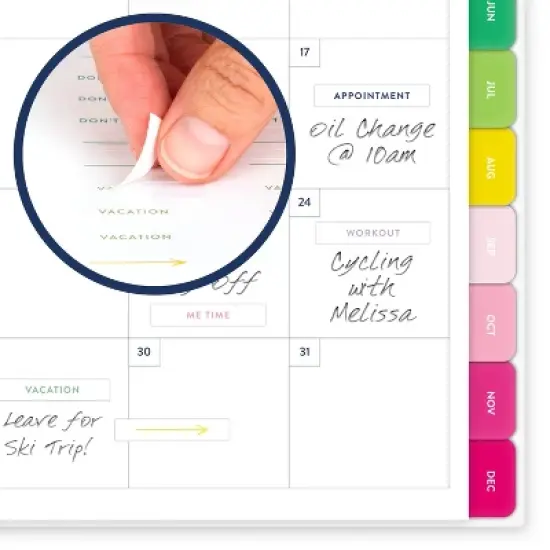 AT-A-GLANCE Emily Ley Large 2025-2026 Weekly/Monthly 11"x9.375" Printed Poly Happy Stripe image {3}