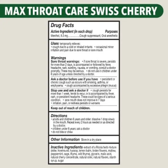Ricola Max Cough Drops - Cherry - 34ct image {7}