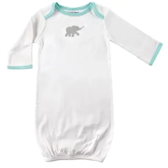Luvable Friends Baby Unisex Cotton Gowns, Elephant, 0-6 Months image {2}