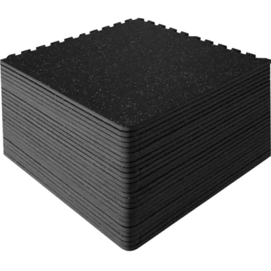 VEVOR EVA Interlocking Foam Floor Mats, 0.56 in Thickened 25 Pcs Rubber Tiles, 24 x 24 in, Flooring Mats for Home, Gym, Office-100 Sq Ft, Black image {8}