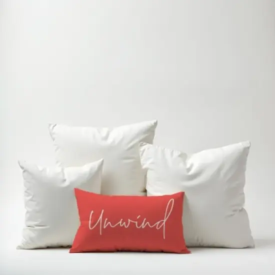 Creative Products Unwind Script Coral 14x20 Indoor / Outdoor Pillow image {6}
