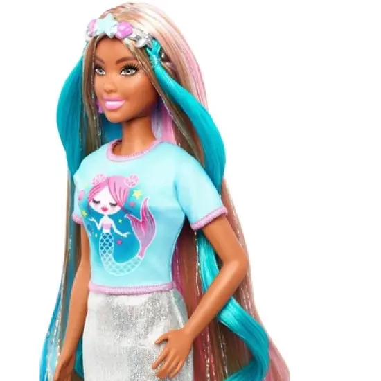 Barbie Fantasy Hair Doll - Mermaid and Unicorn Looks image {2}