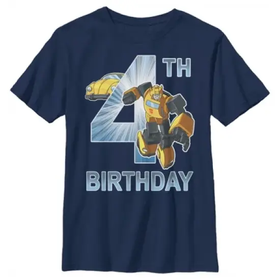 Boy's Transformers Bumblebee 4th Birthday T-Shirt image {3}