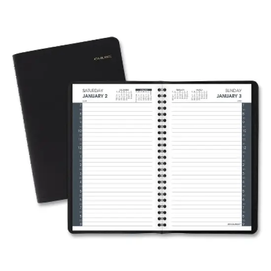 Daily Appointment Book with 30-Minute Appointments, 8 x 5, Black Cover, 12-Month (Jan to Dec): 2026 image {6}