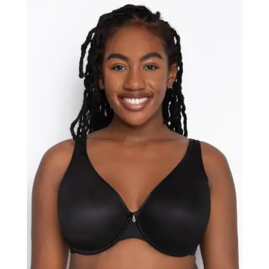 Curvy Couture Women's Sheer Mesh Plunge T-shirt Bra image {10}
