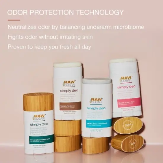 Raw Sugar Simply Deo Solid Deodorant - Beach Rose + Aloe - 2.7oz image {8}