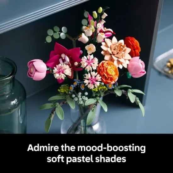 LEGO Botanicals Pretty Pink Flower Bouquet for Home Decor 10342 image {4}