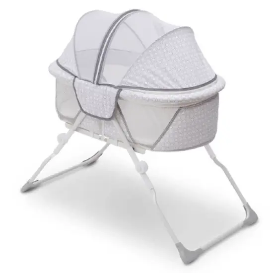 Delta Children EZ Fold Ultra Compact Travel Bassinet - Gray image {2}