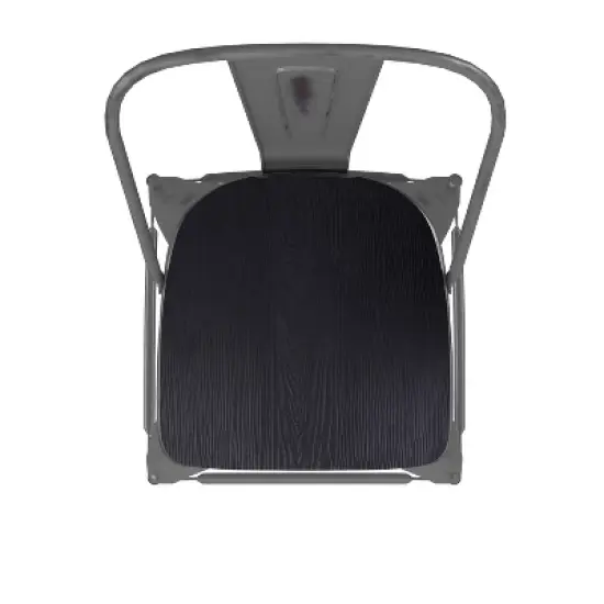 Flash Furniture Lincoln 24'' High Indoor Counter Height Stool with Back with Poly Resin Wood Seat image {9}