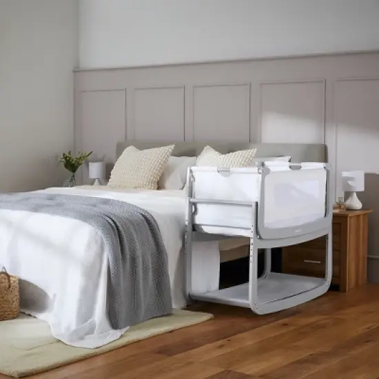 SnuzPod4 Bedside Sleeper Bassinet - Dove Grey image {1}