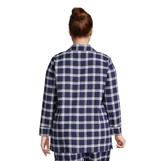 Lands' End Women's Long Sleeve Print Flannel Pajama Top image {1}