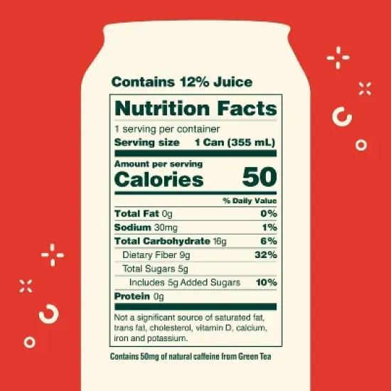 OLIPOP Cherry Cola Prebiotic Soda - 12 fl oz Can image {2}