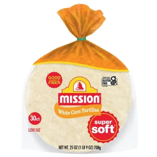 Mission Super Soft White Corn Tortillas - 25oz/30ct image {5}