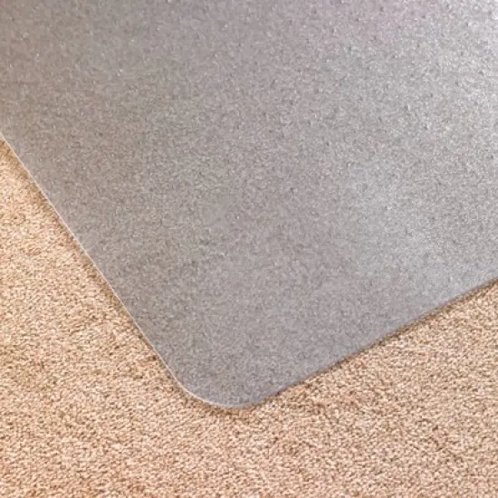 Vinyl Chair Mat for Carpets up to 1/4" Rectangular Clear - Floortex image {2}