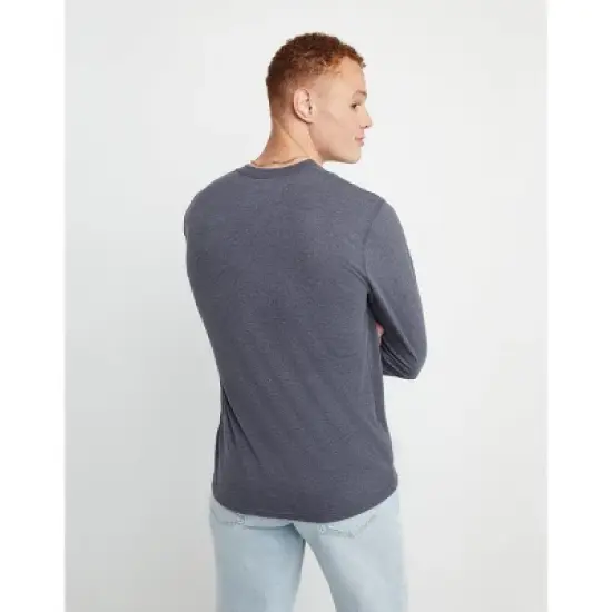 Hanes Originals Men's Long Sleeve Henley T-Shirt image {2}
