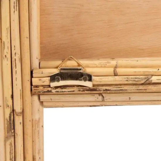 bali & pari Queen Seana Rattan Standalone Headboard Honey: Artisan-Crafted, Bohemian Design, No Mount Needed image {4}