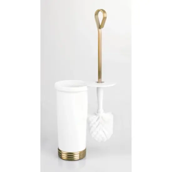 mDesign Plastic Toilet Bowl Brush & Holder, Non-Skid Base image {4}