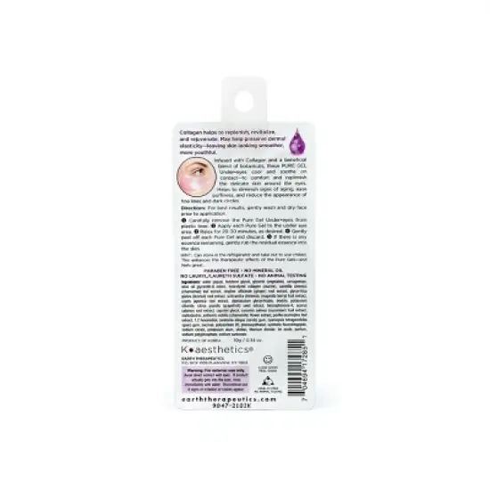 Earth Therapeutics Under Eye Jelly Mask 1 pair - Collagen - 2ct image {1}