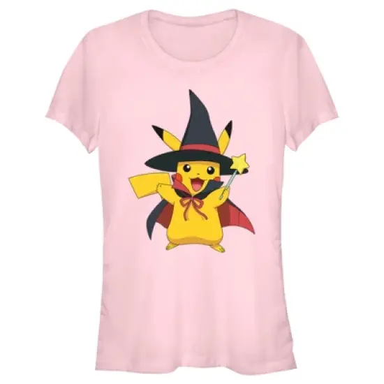 Junior's Pokemon Halloween Pikachu Witch Costume T-Shirt image {3}