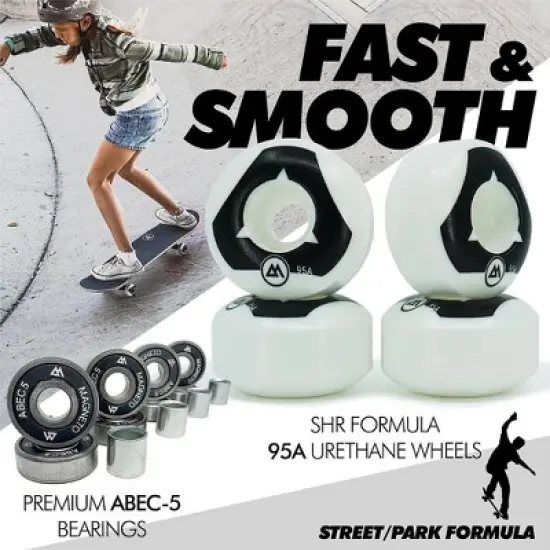 Magneto Skateboard | Maple Wood | ABEC 5 Bearings | Double Kick Concave Deck | For Beginners, Teens & Adults (Jacsen Terror) image {4}