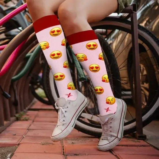Extreme Fit Emoji Fun And Expressive Compression Socks - 3 Pair image {2}
