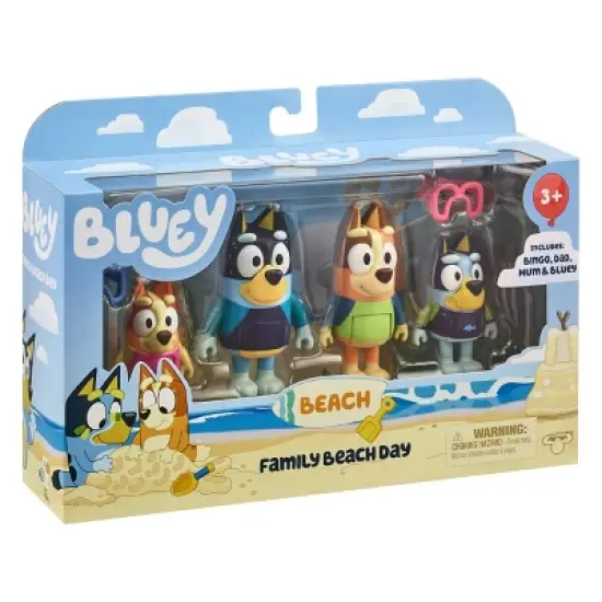 Bluey Family Beach Day Figures - 4pk image {6}