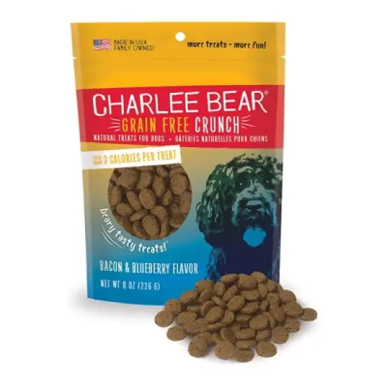 Charlee Bear Grain-Free Crunch Training Dog Treats Variety 3 Pack - 8 oz image {4}