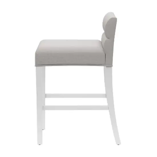 27" Desco Wood Upholstered Counter Height Barstool White - Hillsdale Furniture image {6}