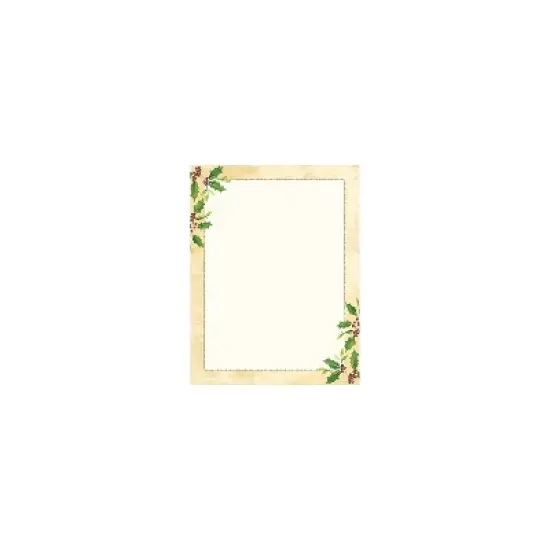 Great Papers! Holiday Stationery Falling Holly 80/Pack (2015049) image {1}