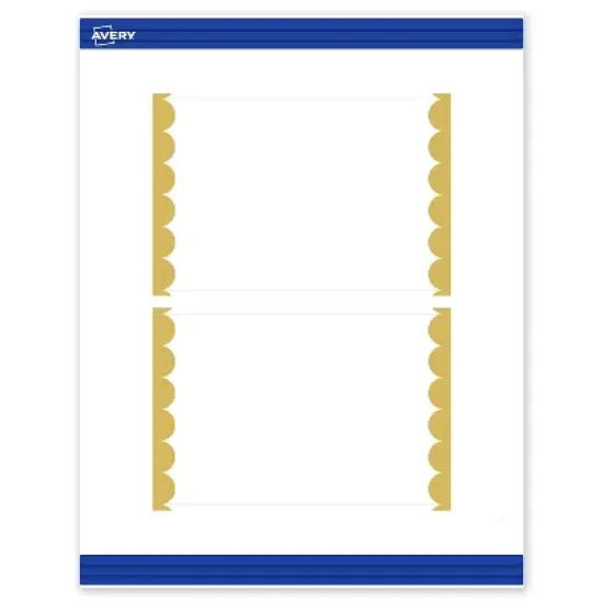 Avery Printable Rectangle Postcards, Gold Edge Dots, 4" x 6", Matte White Rectangle Postcards, Laser/Inkjet, 20ct, Great for Postcards image {9}