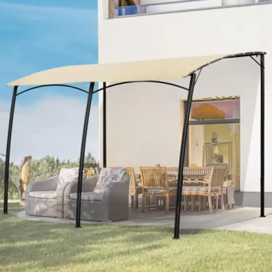 COWLOWN Outdoor Walled Mounted Pergolas on Clearance, Patio Awnings Suitable for Backyard, Porch, Garde image {4}