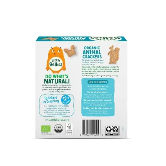 Little Bellies Organic Animal Crackers Toddler Snacks - 4.58oz image {6}