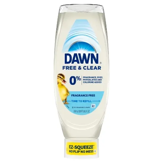 Dawn Free & Clear Ez Squeeze Dishwashing Liquid - Unscented - 24.3 fl oz image {1}