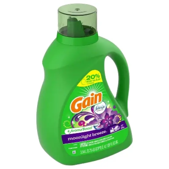 Gain + Aroma Boost Moonlight Breeze Scent HE Compatible Liquid Laundry Detergent image {2}