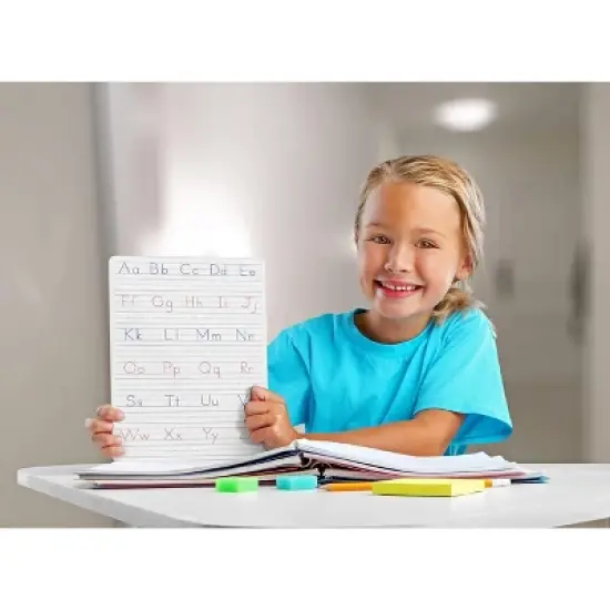 SCRIBBLEDO Handwriting Practice 9"x12" Dry Erase Board Pack of 10 w Erasers image {6}