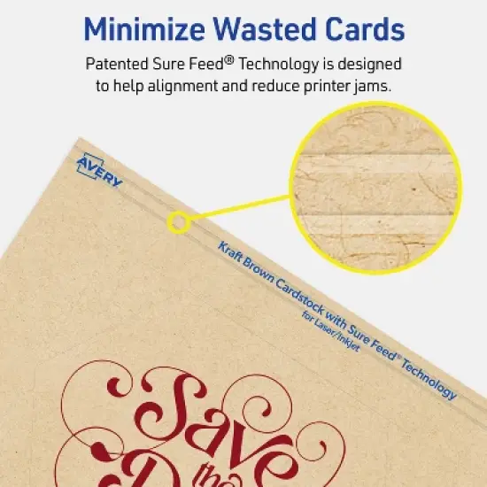 Avery Geo Flat Cards, 5" x 7", Matte Kraft Brown, 20 Total image {6}