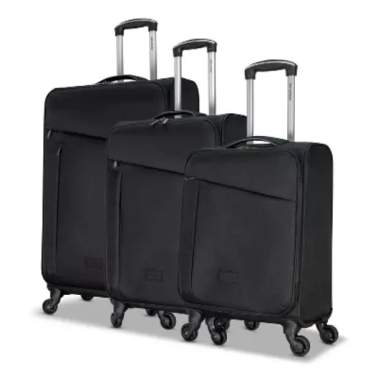 3 Piece Set Soft Side Luggage with Contrast Handles image {4}