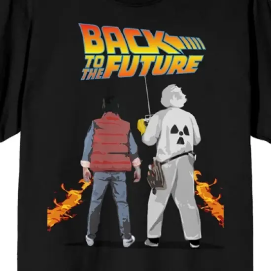 Back To The Future Key Art Women's Black T-Shirt image {1}