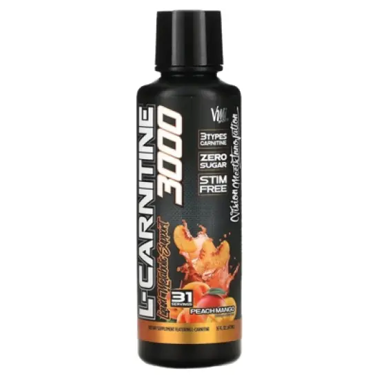 VMI Sports L-Carnitine 3000, Peach Mango, 16 fl oz (473 ml) image {4}