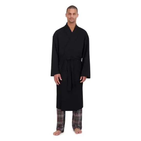 Hanes Premium Men's Solid Waffle Robe - One Size Fits Most image {4}