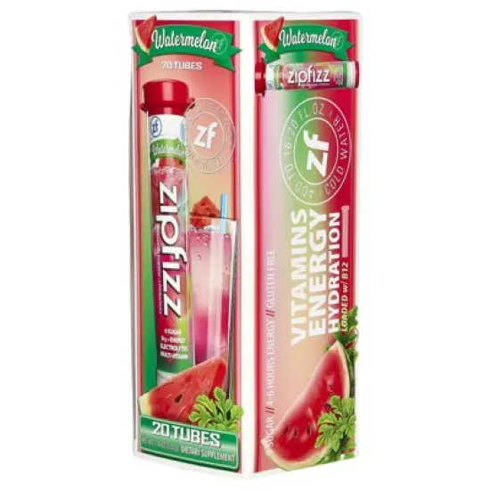 Zipfizz Watermelon , 20 Tubes, 0.39 oz (11 g) Each image {4}