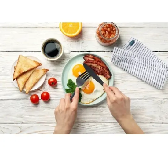 J&V TEXTILES 40-Piece Stainless Steel Flatware Silverware Set for 8 image {1}