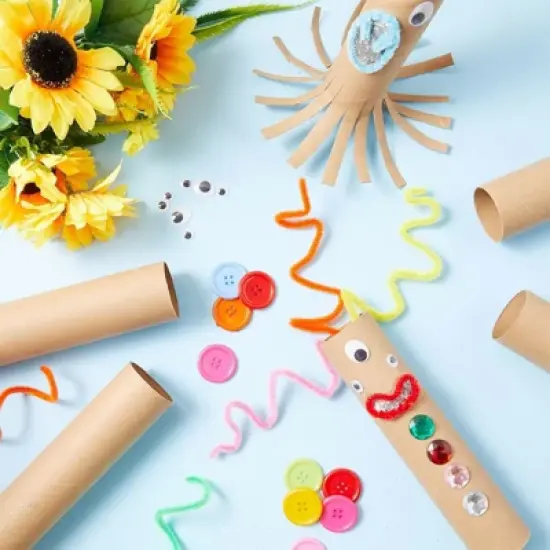 Bright Creations 30 Pack 8 Inch Cardboard Tubes, Empty Toilet Paper Rolls For Crafts and Art Projects, DIY Brown Crafting Paper Roll, 1.6 x 8.0 inches image {2}