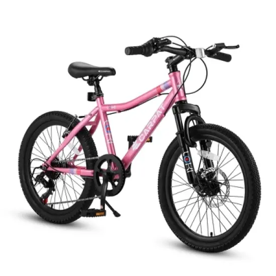TopComfy Bicycles Kids Mountain Bike with 7 Speed Front Suspension and Disc Brake for Outdoor Adventure, 54"*23"*31.5" image {7}